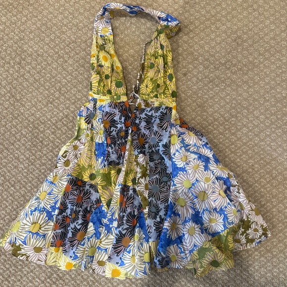 Zara Floral Halter Dress Small NWT - Picture 3 of 6